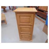 Wood 3 Drawer Filing Cabinet