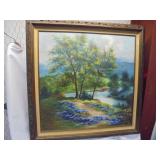E Lancaster framed oil paining