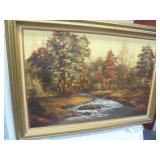 E. Lancaster framed oil painting