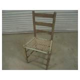 Ladder back rope bottom chair