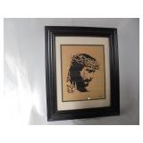 Framed Wood Carving of Jesus