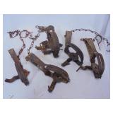 Lot of 5 steel traps