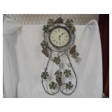 Grape Clock Hanging Decor
