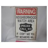 Neighborhood Watch Metal sign