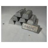 10 pound lot of lead ingots