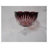 Ruby Red Footed Bowl