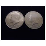Lot of 2 Bicentenial 1976D Kennedy half dollars