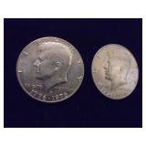 Lot of 2 Bicentenial 1976D Kennedy half dollrs