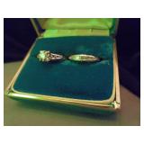 14kt two-tone gold wedding ring set w/diamonds