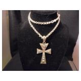 .999 22" chain with 925 cross