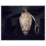 Sterling silver owl key chain