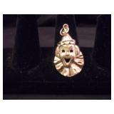 Sterling silver clown pendant