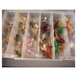 Lot of hand ted flies