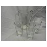 Monogramed "F" Beer Mug & 3 Glasses