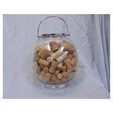 Decorative Glass Container with Wine Corks