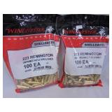 Lot of 2 Winchester 223 REM brass cases (200 tota)