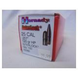 Hornaday Interlock, 25cal, .257", 120gr HP, 100ct