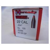 Hornaday Varmint, 22cal, .224", 55gr SP 100ct