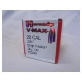 Hornaday V-Max, 22cal, .224" 50gr,  100ct