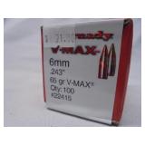 Hornaday V-Max, 6mm, .243", 65gr,  100ct