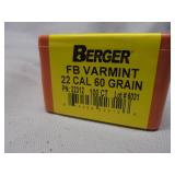 Berger Bullets FB Varmint, 22cal, 60gr, 100ct