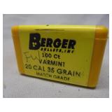 Berger bullets Varmint, 20cal, 35gr, 100ct
