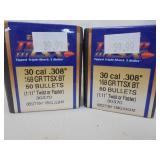 Lot of 2, Barnes Tipped TSX, 30cal, 168gr