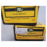 Lot of 2, Speer Varmint, .22cal, 52gr & 70gr