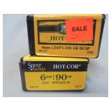 Lot of 2, Speer HOT-COR, 6mm 90gr & 105gr