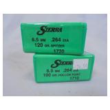 Lot of 2, Sierra, 6.5mm, 100gr & 120gr