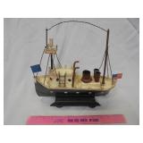 Metal ship model (has plastic wheels)