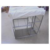 Small metal coverable shelf