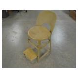 Vintage metal folding step chair