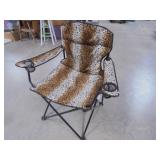 Leopard print folding chair