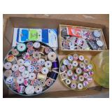 Flat of misc sewing supplies