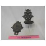 Pair of cast iron sherub wall sconces