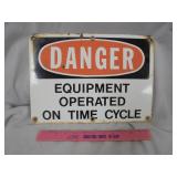 Original metal  "DANGER" sign