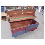 Painted cedar chest