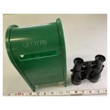 Mailbox, toy binoculars