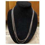 87" Silver Chain Marked Italy 925