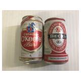 2 Beer cans 2 round tins