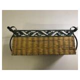 Wicker and Metal Plant Basket