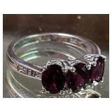 Ring Marked 925 STS Size 7 3/4