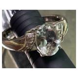 Ring Marked 925 STS Size 8 3/4