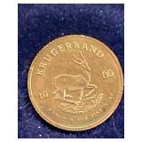 14KT Mini Gold Krugerrand w/Certificate of Authent