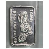 Motorcycle Silver Bar 1 Gram