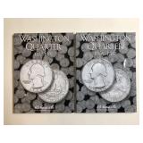 2 Washington Quarters Collectors Books-Empty