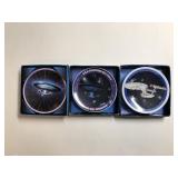 3 mini Star Trek Collectors Plates