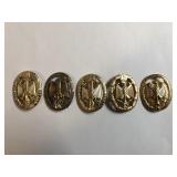 Lot of 5 German Paratrooper Jump Pins