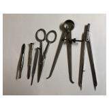 Vintage Compass/Small tools lot